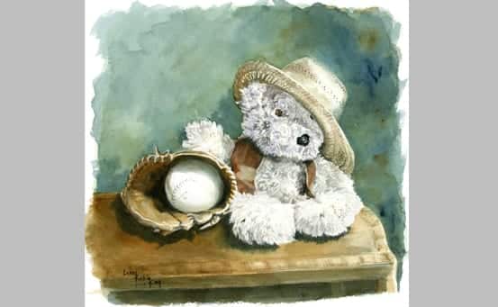 "Boys Toys" was painted when my son was young. This makes a great decoration for a child or youth bedroom. Original and giclee prints available.
