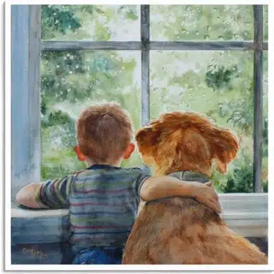 Rainy Day Friend  Giclee Art Print