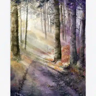 Giclee Print of "Morning Rays"  in 14x18 mat- Ready to frame