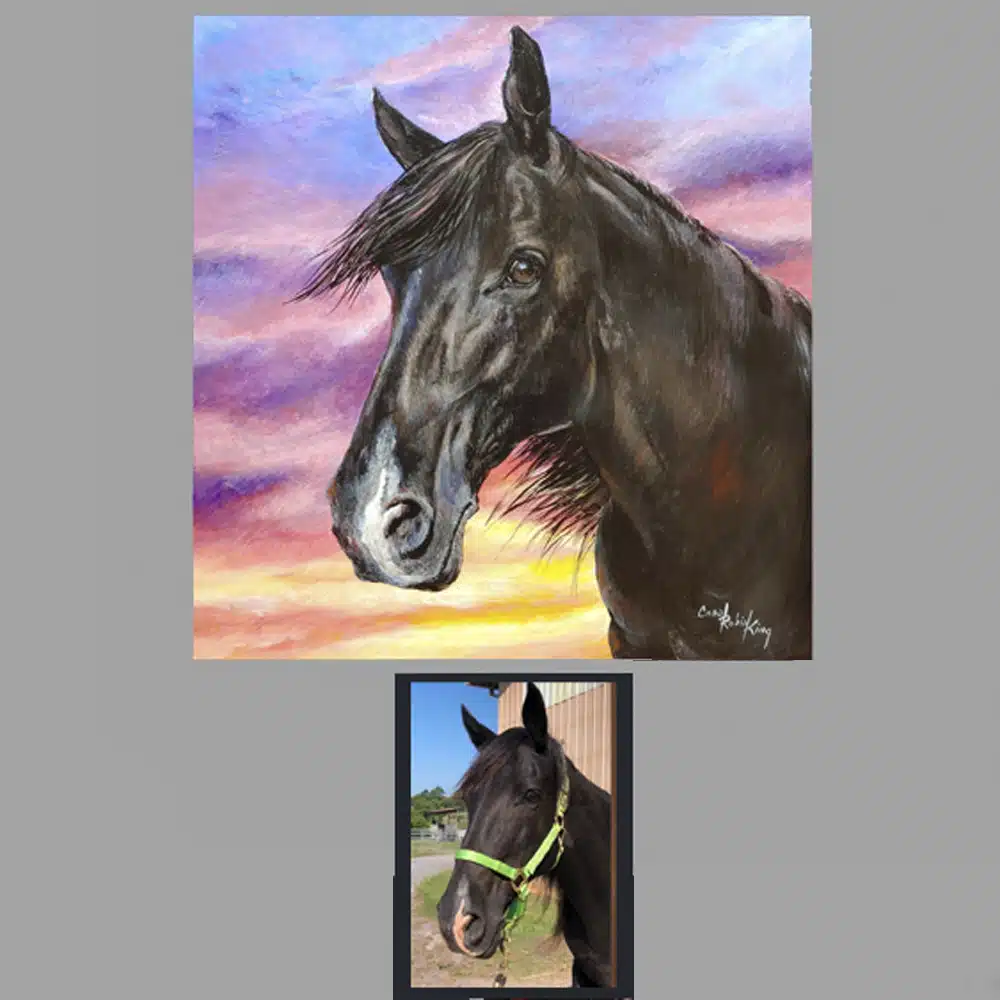 Custom Hand Painted Pet Portrait acrylic on 12x12" or 16x16" panel - Image 5